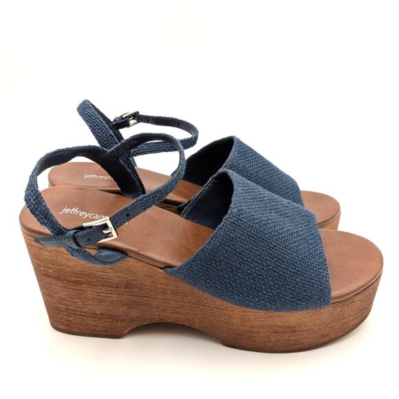 Jeffrey Campbell On Deck Platform Sandal Women's Navy Blue Size US11 EU42 - Picture 4 of 9